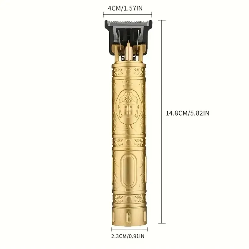 Tondeuse à cheveux vintage portable T9 - Tondeuse de barbier sans fil à charge rapide USB pour la coupe de cheveux et la taille de barbe 4