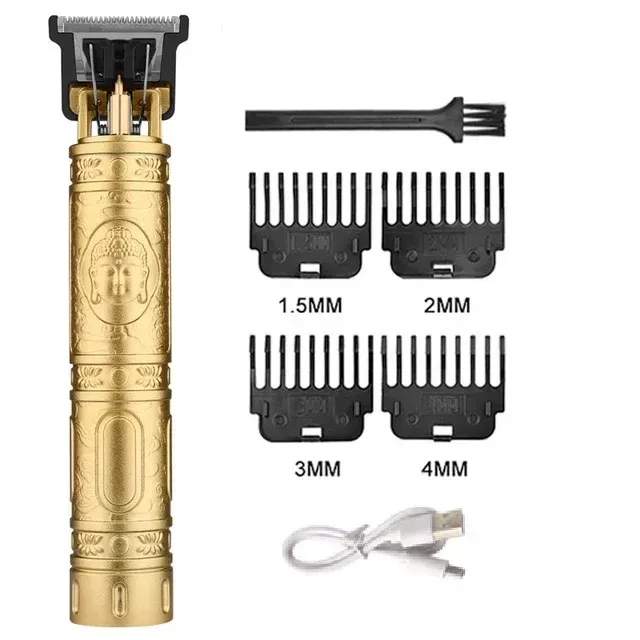 Tondeuse à cheveux vintage portable T9 - Tondeuse de barbier sans fil à charge rapide USB pour la coupe de cheveux et la taille de barbe 14