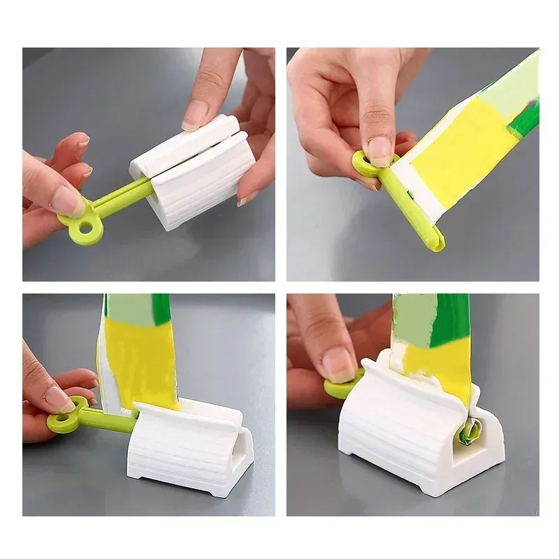 Presse-tube à dentifrice, support rotatif, distributeur de dentifrice mural pour salle de bains, accessoires ménagers 4
