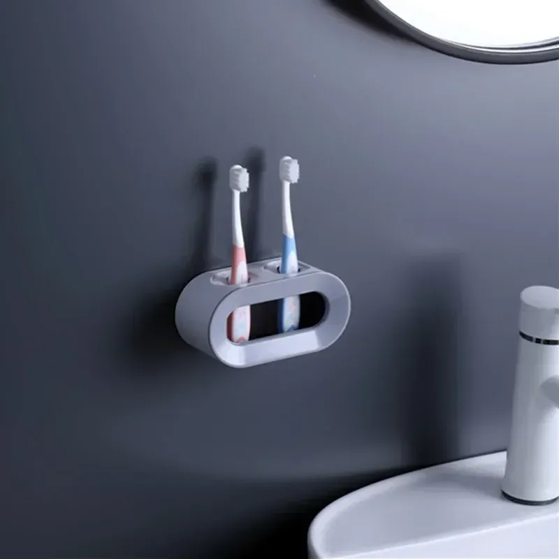 Support mural sans perçage pour brosses à dents et dentifrice, 1 pièce 8