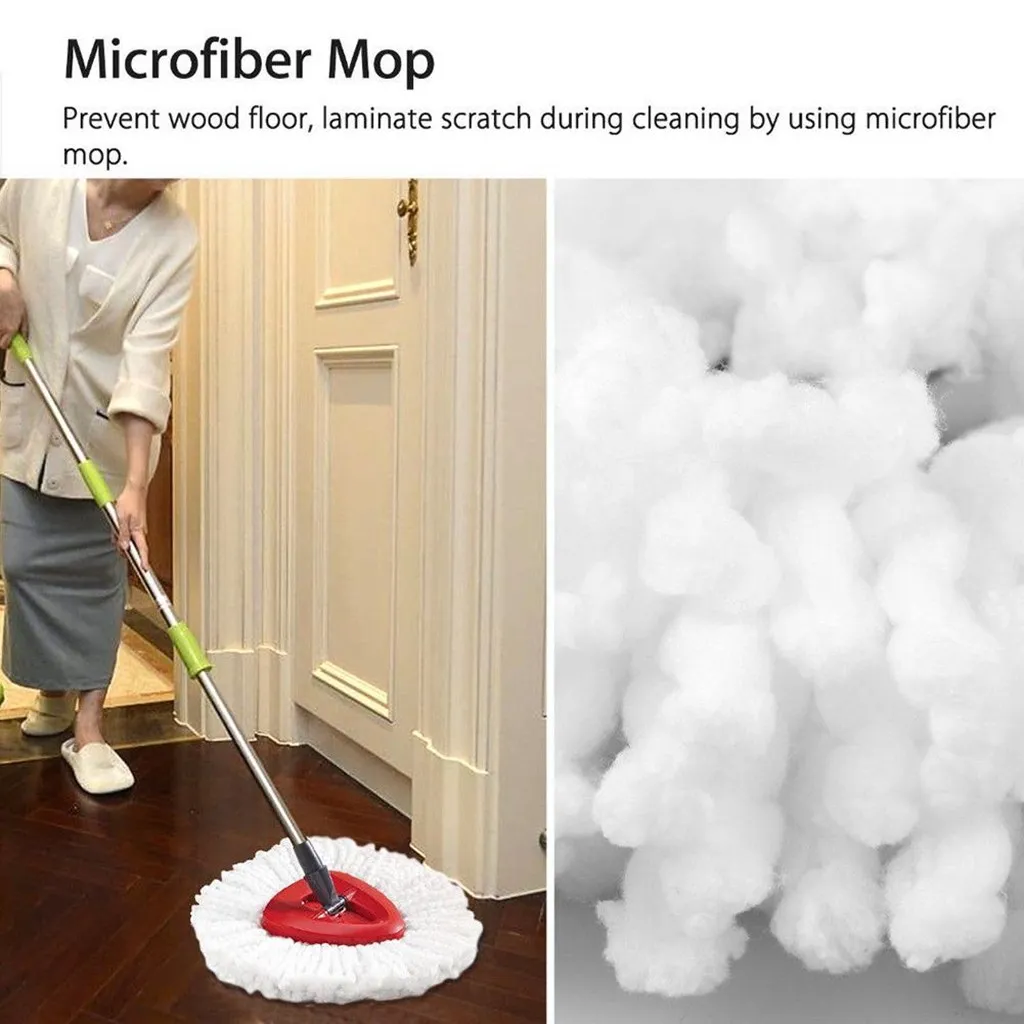 Détail de la microfibre de la tête de balai