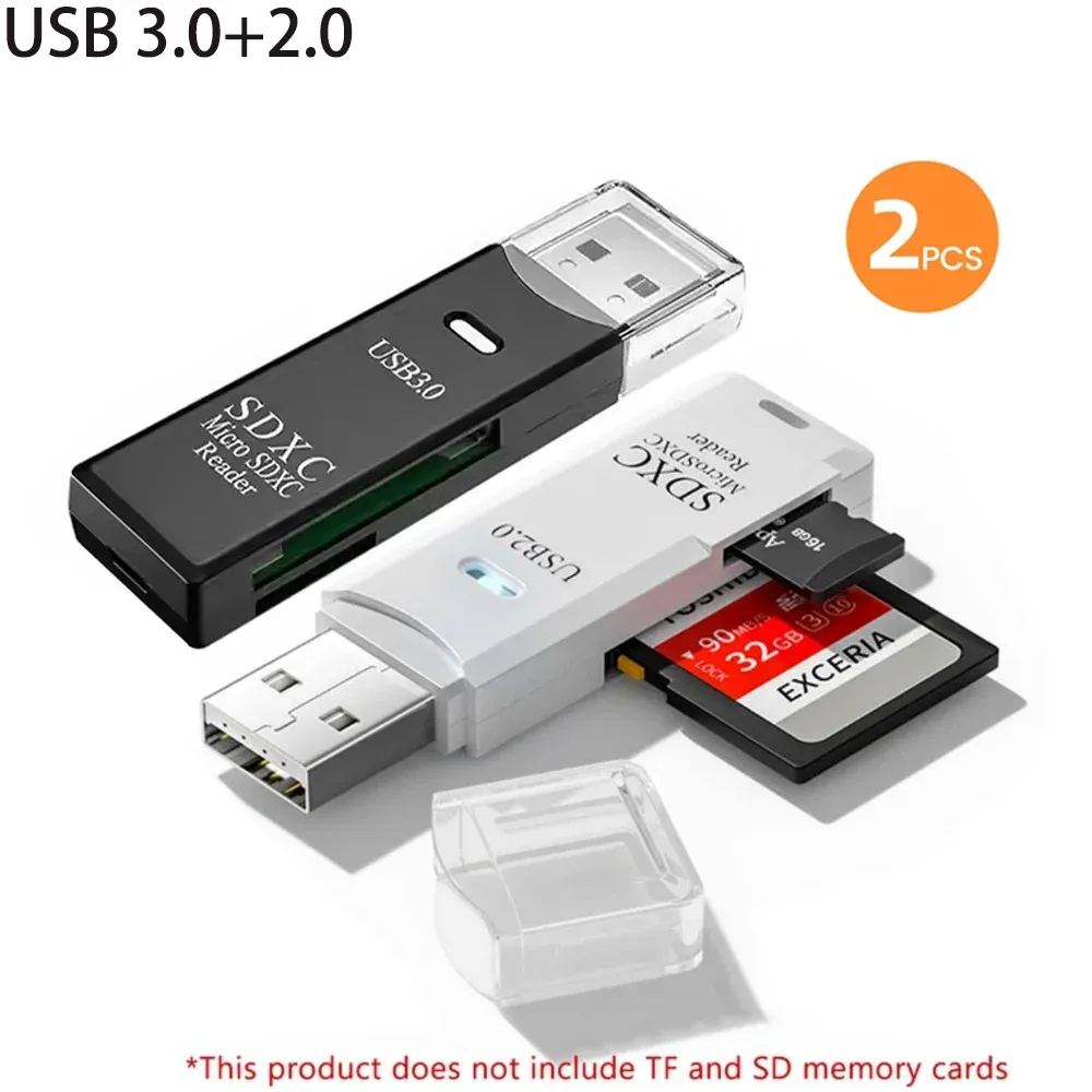 Lecteur de carte USB 3.0 multifonction 2 en 1 pour cartes MiniSD et TF, adaptateur pour ordinateurs portables 23