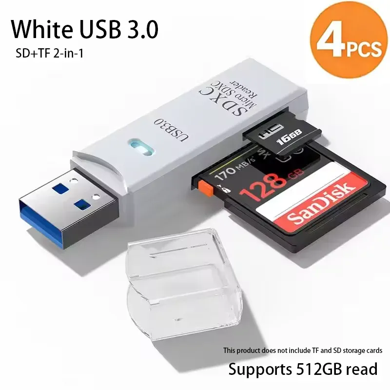 Lecteur de carte USB 3.0 multifonction 2 en 1 pour cartes MiniSD et TF, adaptateur pour ordinateurs portables 35
