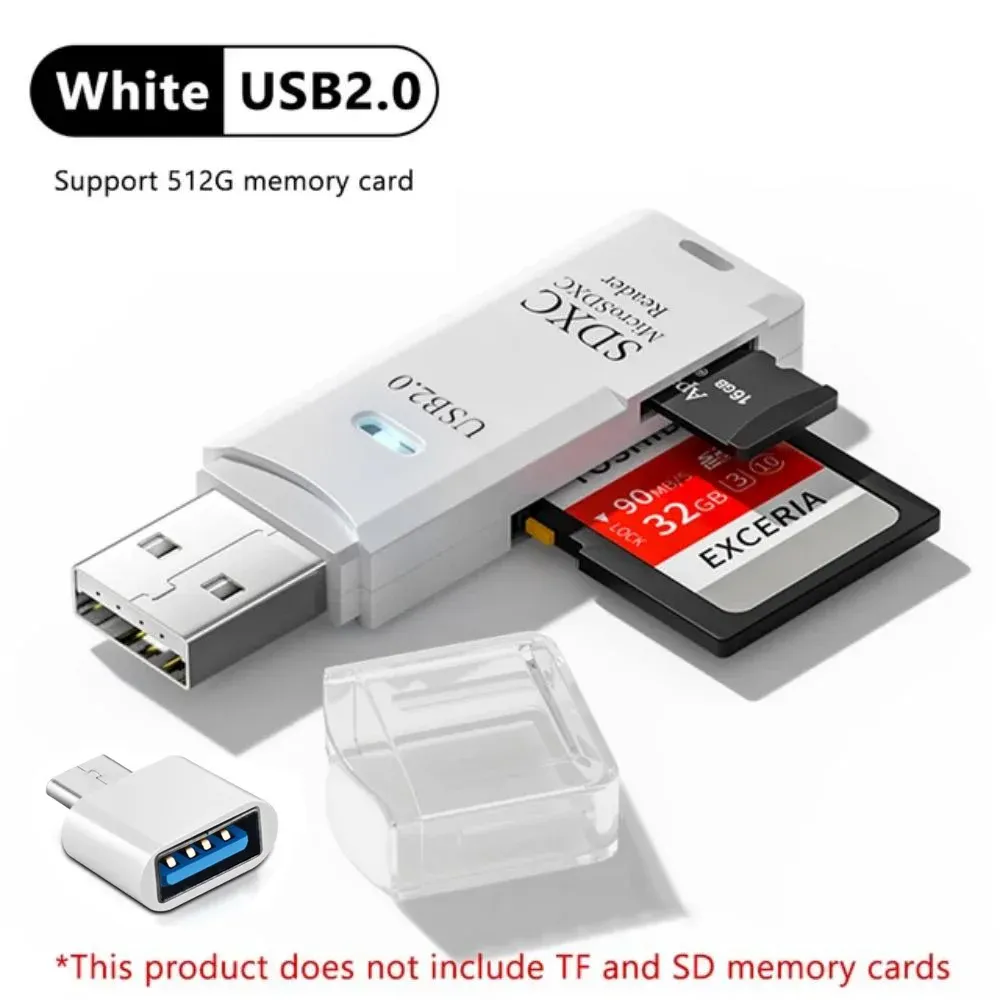 Lecteur de carte USB 3.0 multifonction 2 en 1 pour cartes MiniSD et TF, adaptateur pour ordinateurs portables 7