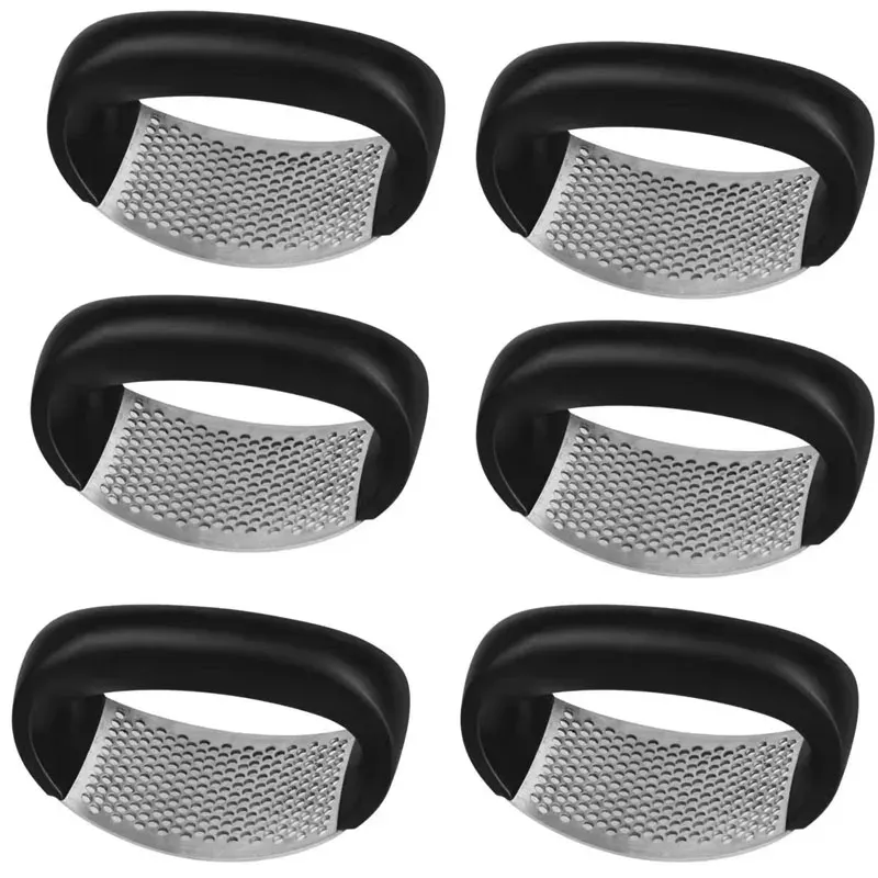 Presse-ail en acier inoxydable lavable, pince à ail épaisse, broyeur d'ail domestique, mortier à ail, ustensile de cuisine (lot de 1 à 6 pièces) 8