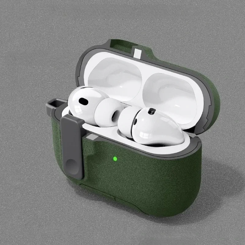Étui magnétique à verrouillage automatique pour AirPods Pro 3 avec crochet 2