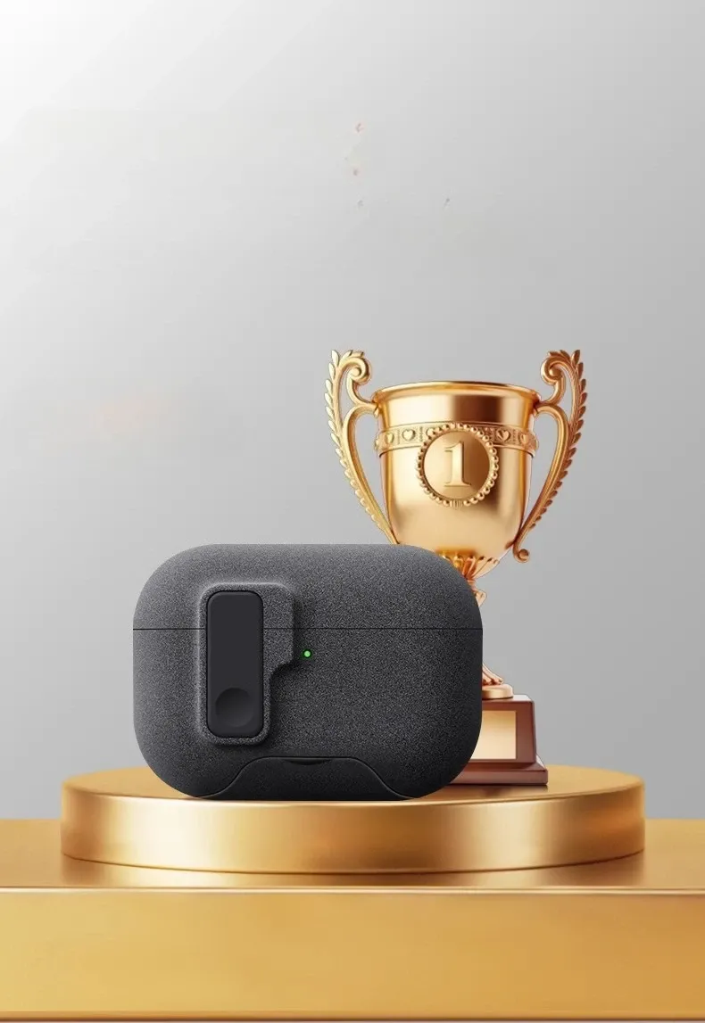 Détail de l'étui magnétique pour AirPods Pro 3