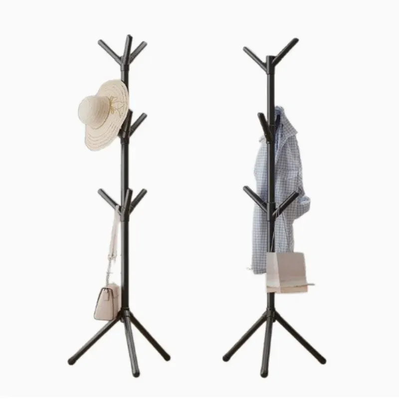 Porte-manteau sur pied multi-crochets, support de rangement mobile pour entrée et salon 5