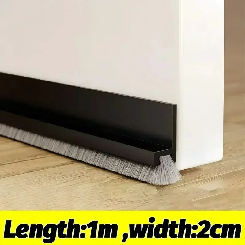 Butée de porte avec joint à brosse : réduction du bruit, anti-courant d'air, anti-insectes et anti-poussière 9