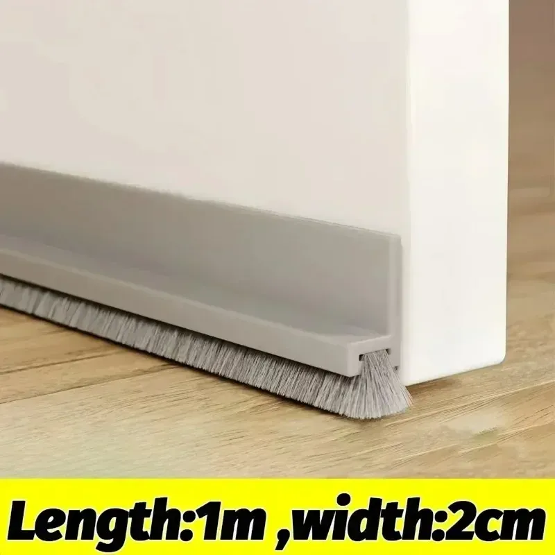 Butée de porte avec joint à brosse : réduction du bruit, anti-courant d'air, anti-insectes et anti-poussière 8