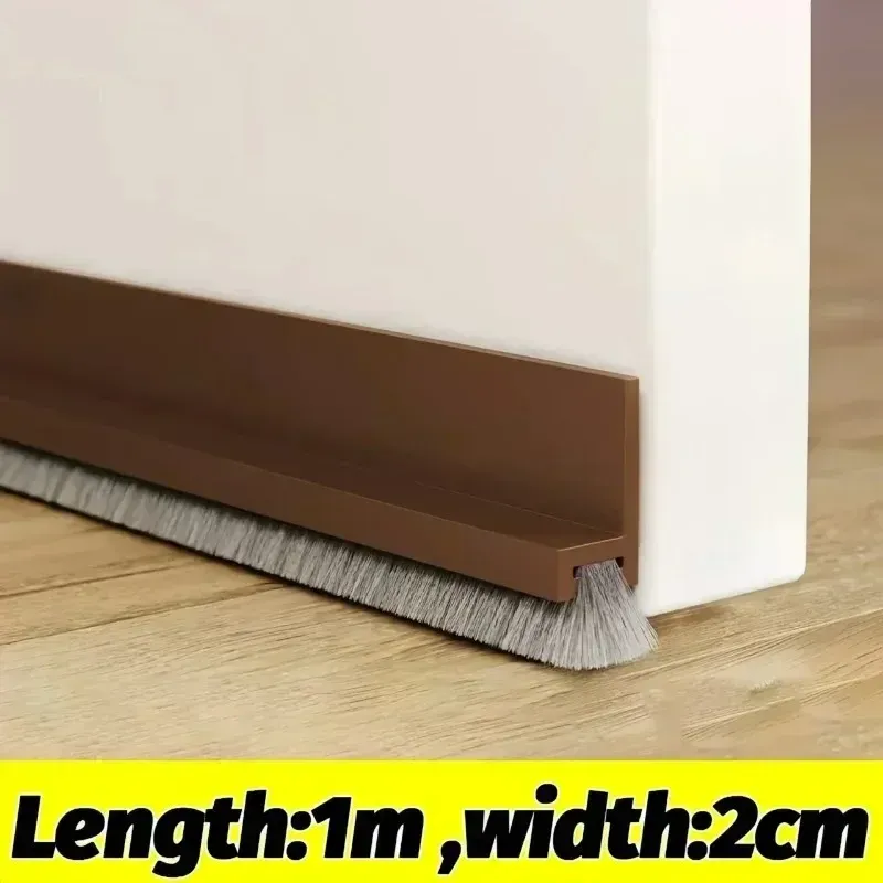 Butée de porte avec joint à brosse : réduction du bruit, anti-courant d'air, anti-insectes et anti-poussière 7