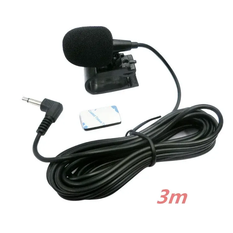 Microphone audio externe pour autoradio de véhicule, compatible unité principale stéréo Bluetooth, GPS et DVD, prise jack 3,5 mm 8