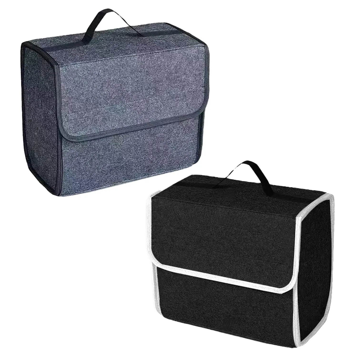 Boîte de rangement pour coffre de voiture, 1 pièce : sac pliable avec compartiments et poignée, pour SUV, berlines et utilitaires, tissu durable 9