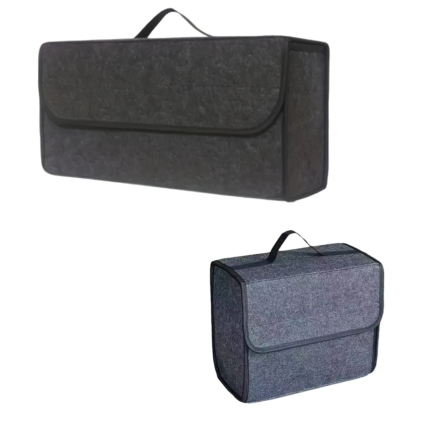 Boîte de rangement pour coffre de voiture, 1 pièce : sac pliable avec compartiments et poignée, pour SUV, berlines et utilitaires, tissu durable 7