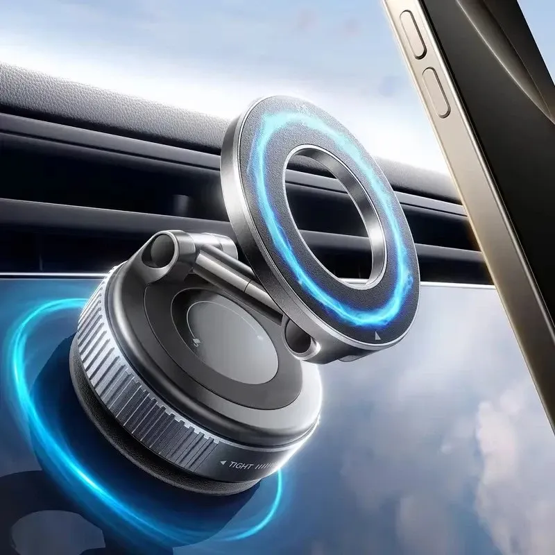 Support magnétique pour téléphone de voiture, version améliorée, réglage multi-angles, forte adhérence magnétique, pliable, idéal pour la navigation
