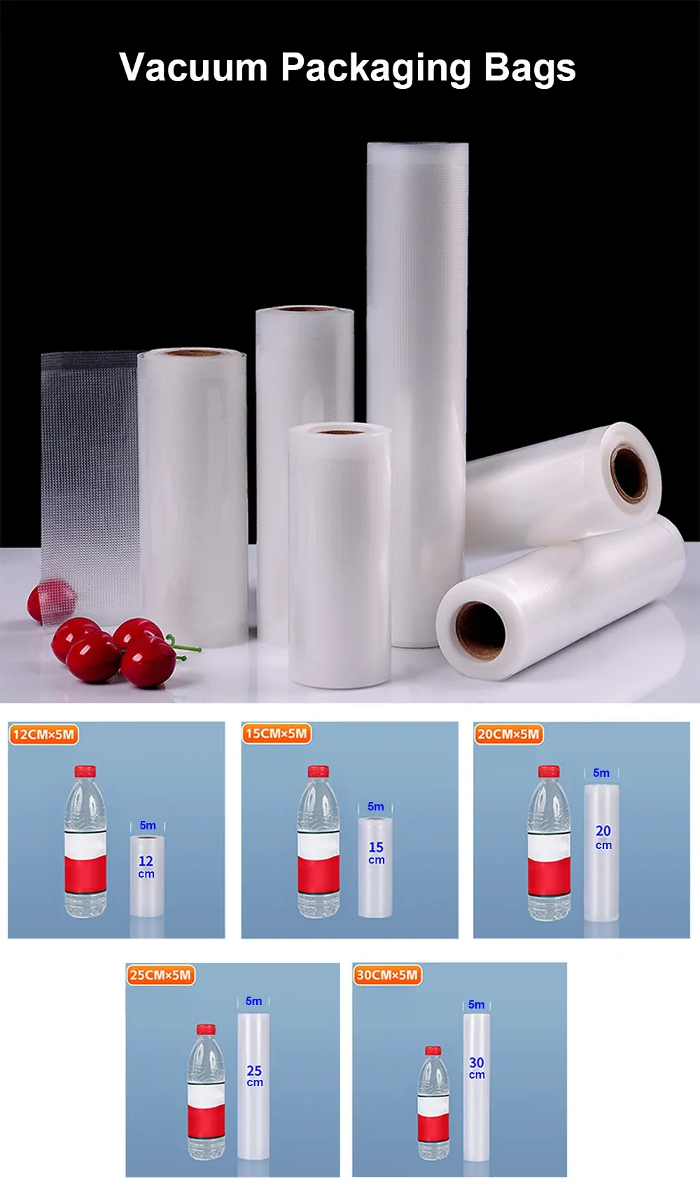 Rouleau de sacs pour scelleuse sous vide en situation de cuisine