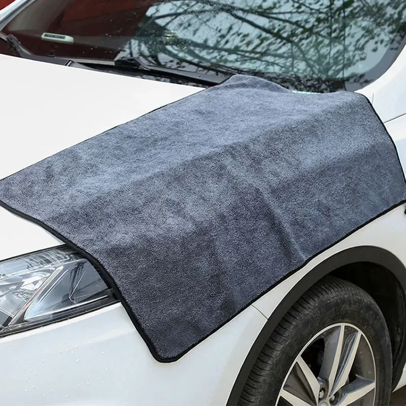 Grande serviette en microfibre pour lavage de voiture, chiffon de nettoyage et de séchage, pour soins de voiture, très absorbante 6