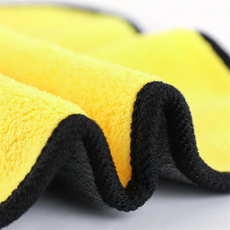Grande serviette en microfibre pour lavage de voiture, chiffon de nettoyage et de séchage, pour soins de voiture, très absorbante 3