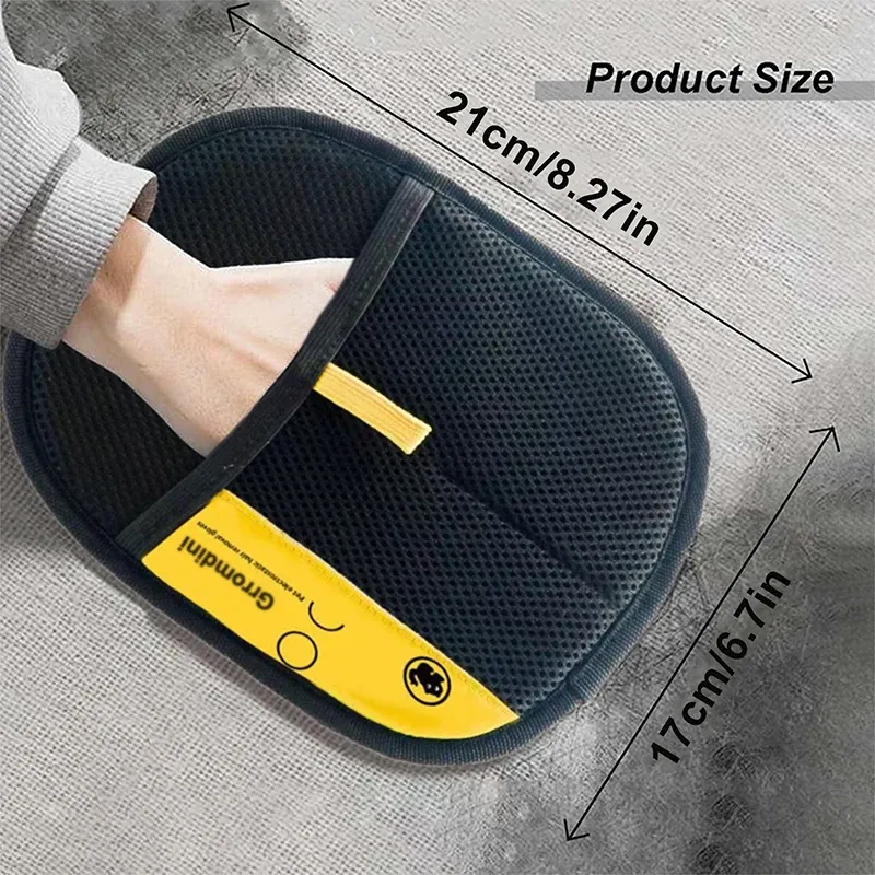 Gant électrostatique pour poils d'animaux, accessoire de toilettage et de nettoyage pour chats et chiens 6