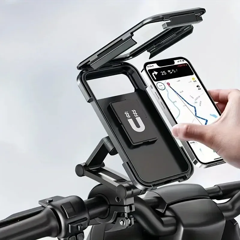 Support universel pour téléphone portable et GPS, moto et vélo, étanche, rotation à 360° 3