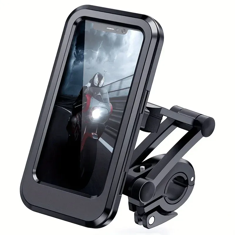 Vue détaillée du support GPS pivotant pour moto