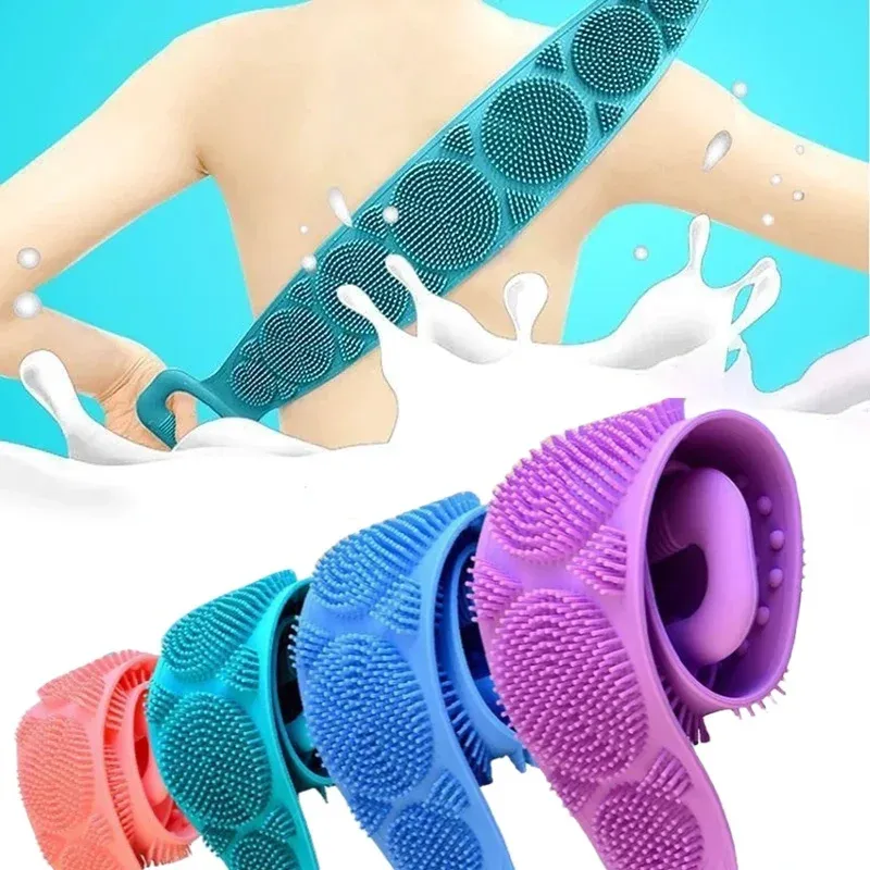Éponge exfoliante en silicone pour le corps, gommage du dos, outil de bain et de douche écologique et antidérapant