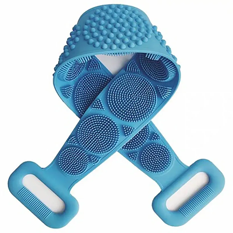Éponge exfoliante en silicone pour le corps, gommage du dos, outil de bain et de douche écologique et antidérapant 3
