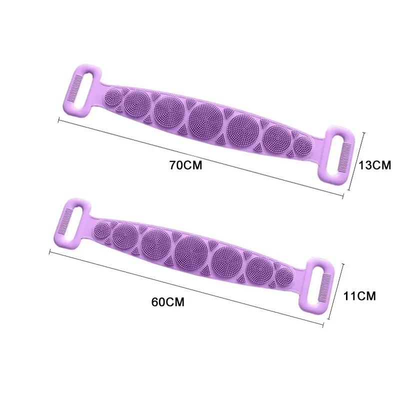 Brosse de massage en silicone, vue d'ensemble
