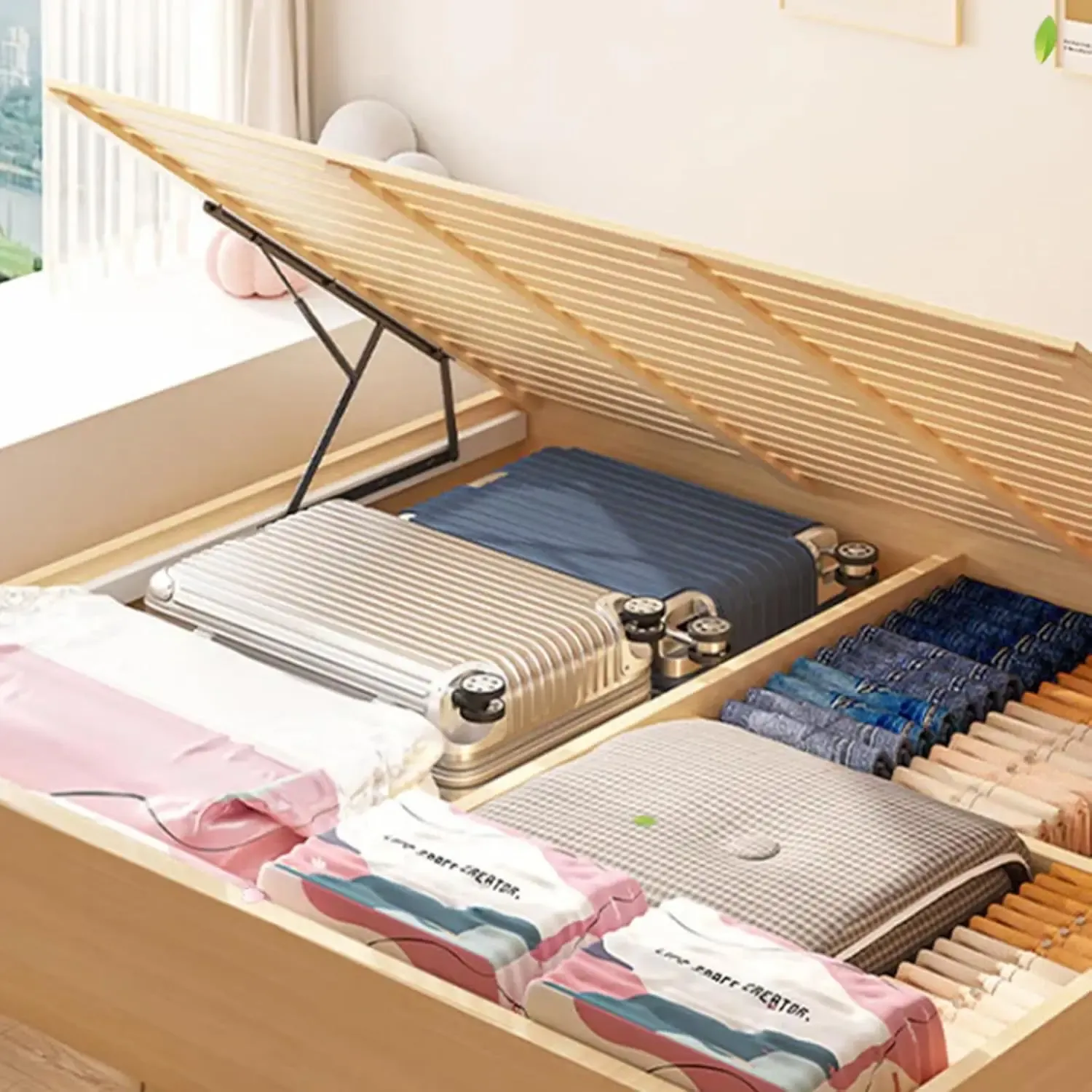 Sacs de rangement sous vide sans pompe, grands sacs de compression pour vêtements, couettes et couvertures, sacs de compression cubiques pour gagner de la place 5
