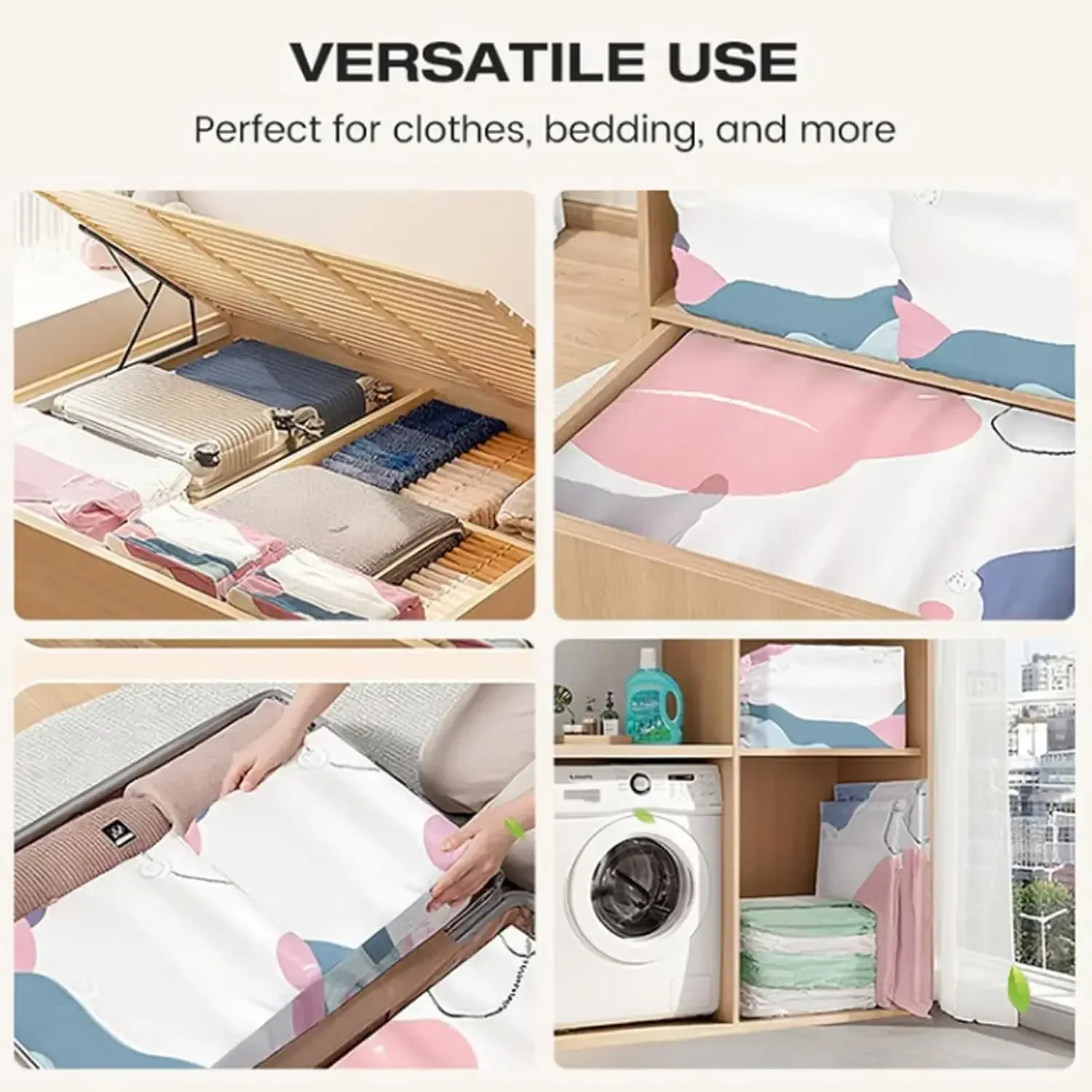 Sac de rangement sous vide, détail de finition