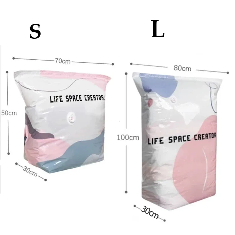 Sacs de rangement sous vide sans pompe, grands sacs de compression pour vêtements, couettes et couvertures, sacs de compression cubiques pour gagner de la place 9