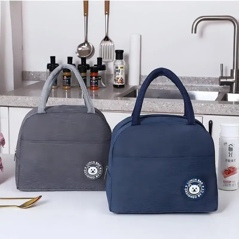 Sac isotherme en aluminium pour repas, sac à bento pour étudiant 2