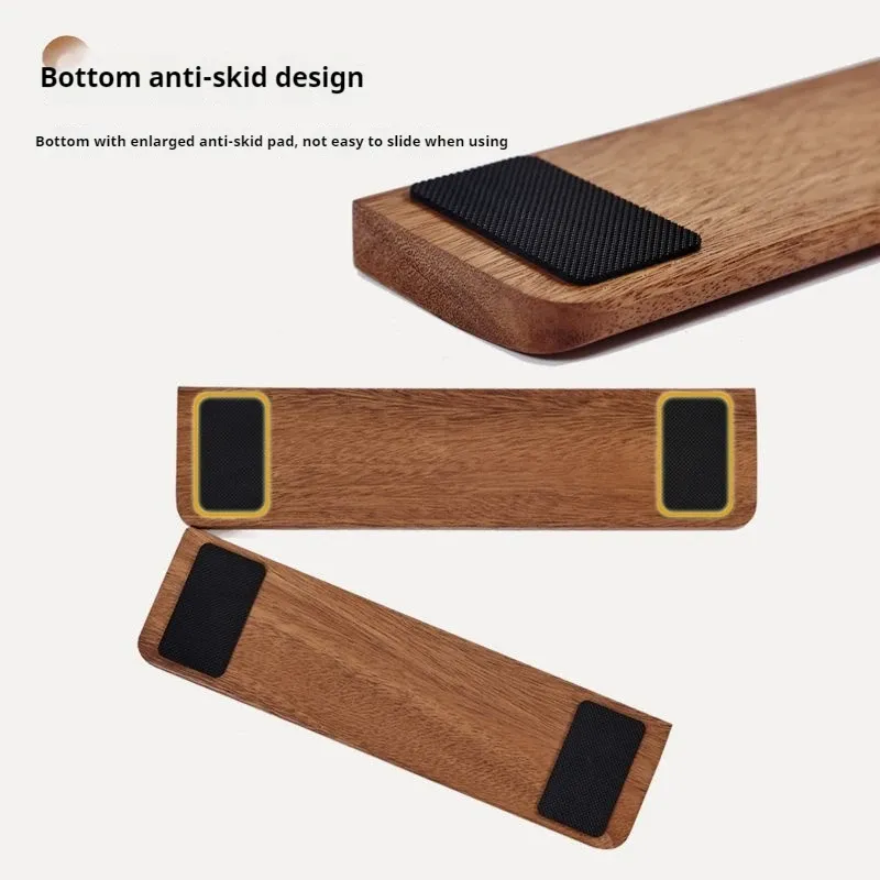 Repose-poignet ergonomique en bois de noyer pour clavier mécanique 87, 98, 104 et 108 touches 2