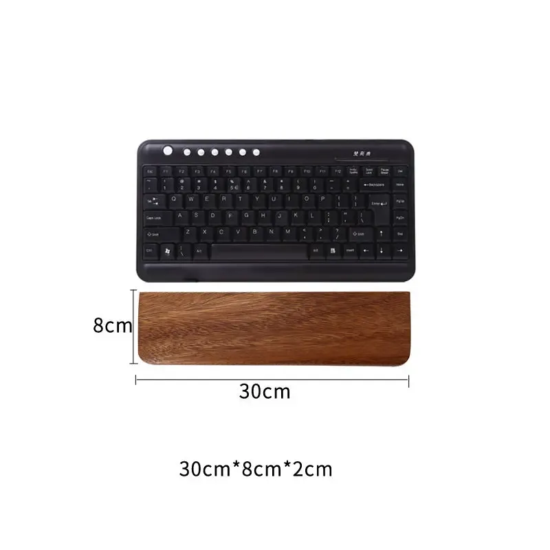 Repose-poignet ergonomique en bois de noyer pour clavier mécanique 87, 98, 104 et 108 touches 8