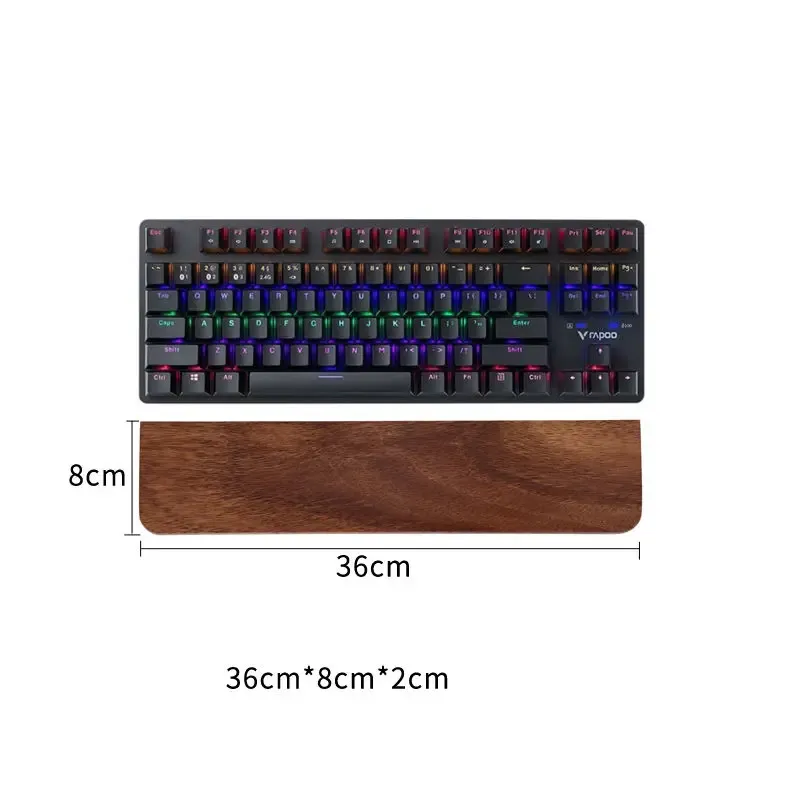Repose-poignet ergonomique en bois de noyer pour clavier mécanique 87, 98, 104 et 108 touches 10