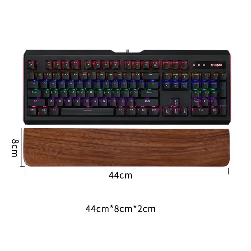 Repose-poignet ergonomique en bois de noyer pour clavier mécanique 87, 98, 104 et 108 touches 11
