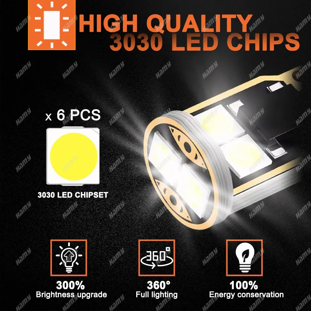 Détail de l'ampoule LED blanche pour véhicule