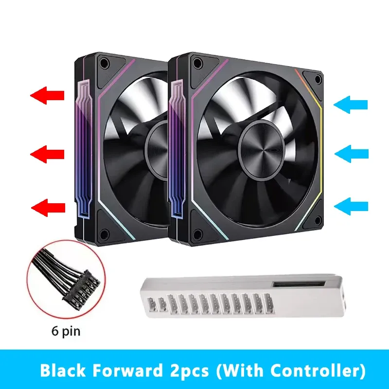 Ventilateur RGB 120 mm à 6 broches Prism 5 PRO pour boîtier PC 19
