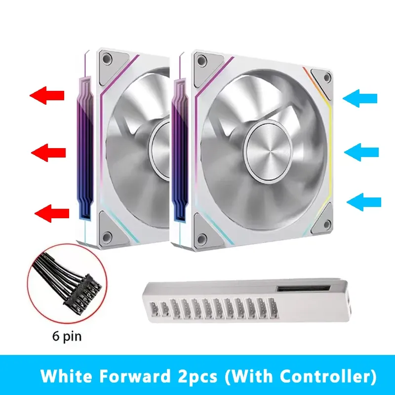 Ventilateur RGB 120 mm à 6 broches Prism 5 PRO pour boîtier PC 20