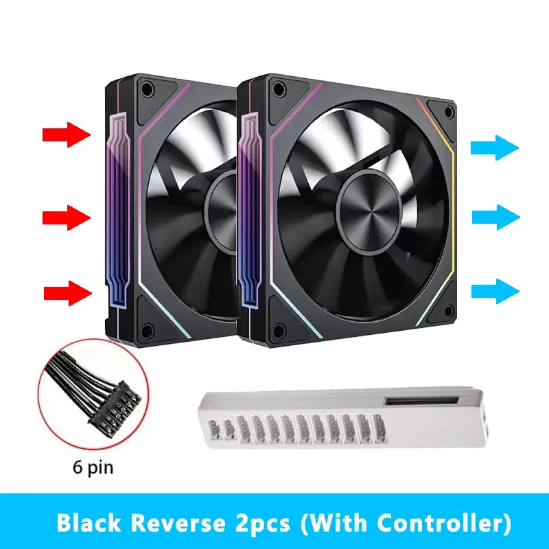 Ventilateur RGB 120 mm à 6 broches Prism 5 PRO pour boîtier PC 21
