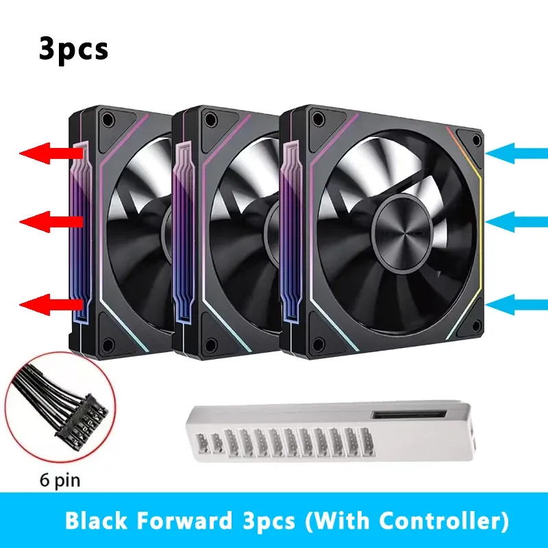 Ventilateur RGB 120 mm à 6 broches Prism 5 PRO pour boîtier PC 15