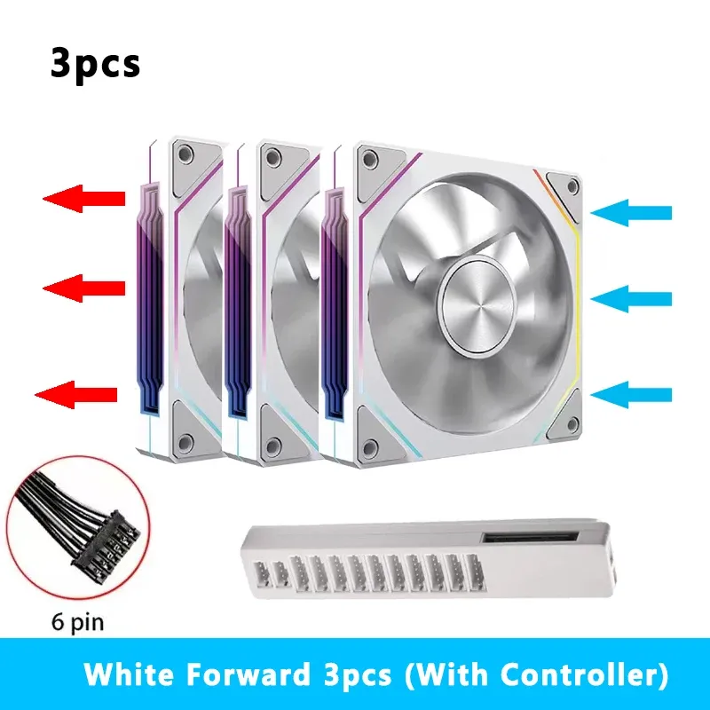 Ventilateur RGB 120 mm à 6 broches Prism 5 PRO pour boîtier PC 16