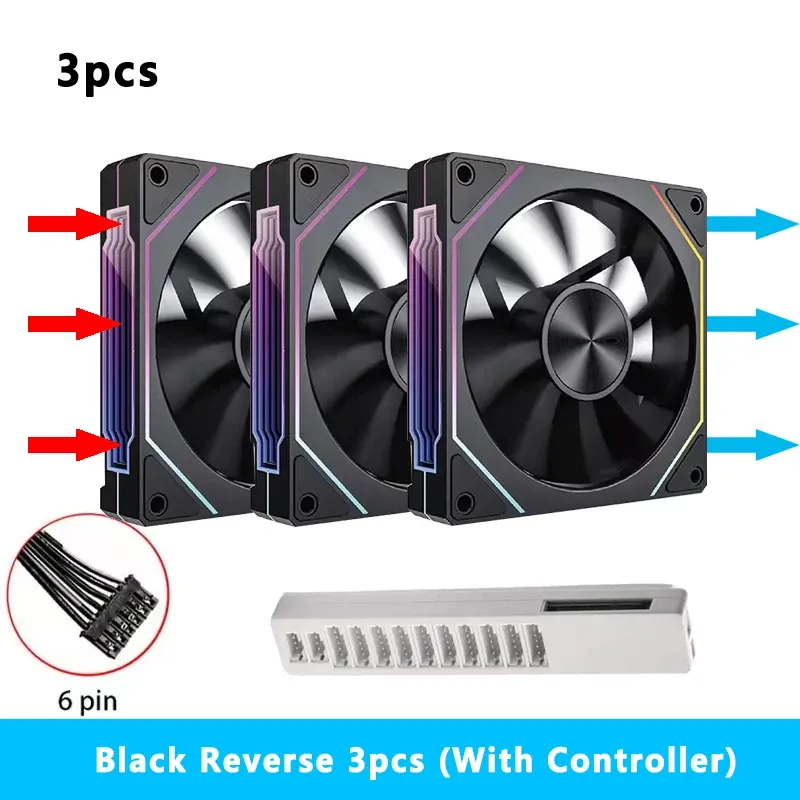 Ventilateur RGB 120 mm à 6 broches Prism 5 PRO pour boîtier PC 17