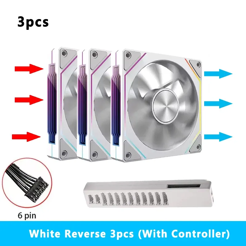 Ventilateur RGB 120 mm à 6 broches Prism 5 PRO pour boîtier PC 18