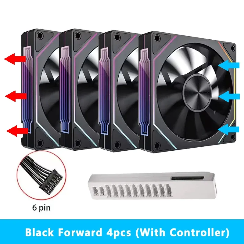 Ventilateur RGB 120 mm à 6 broches Prism 5 PRO pour boîtier PC 11