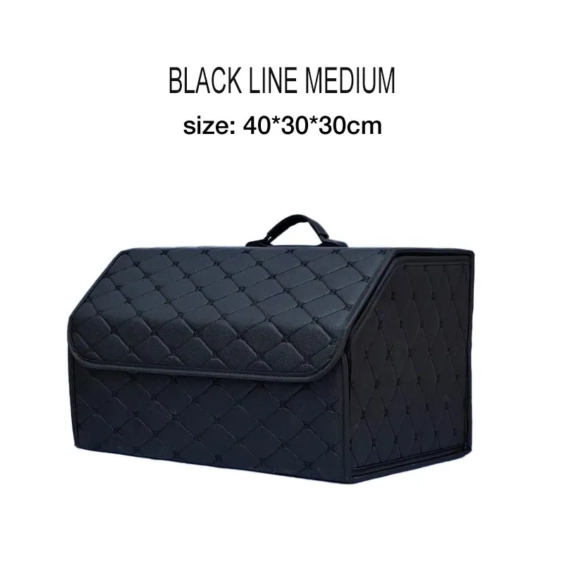 Organisateur de coffre de voiture grande capacité, pliable, en cuir, pour outils et accessoires automobiles 9