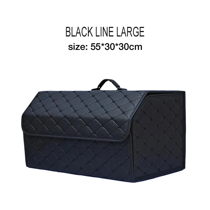 Organisateur de coffre de voiture grande capacité, pliable, en cuir, pour outils et accessoires automobiles 10
