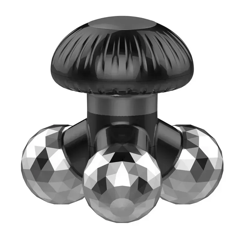 Mini masseur vibrant portatif 4 en 1 avec 3 têtes de massage interchangeables pour la relaxation et le soulagement des tensions musculaires