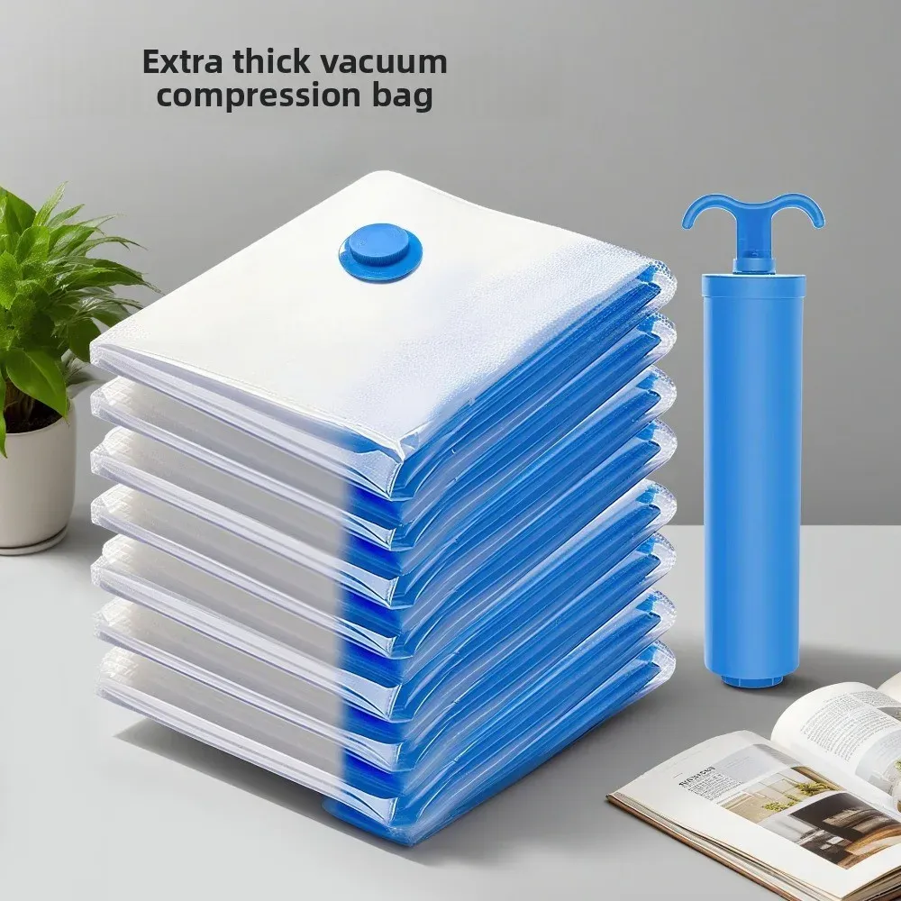Sacs de rangement sous vide, sacs de compression, organisateur de voyage pour couvertures et vêtements de saison, gain de place efficace - Image 1