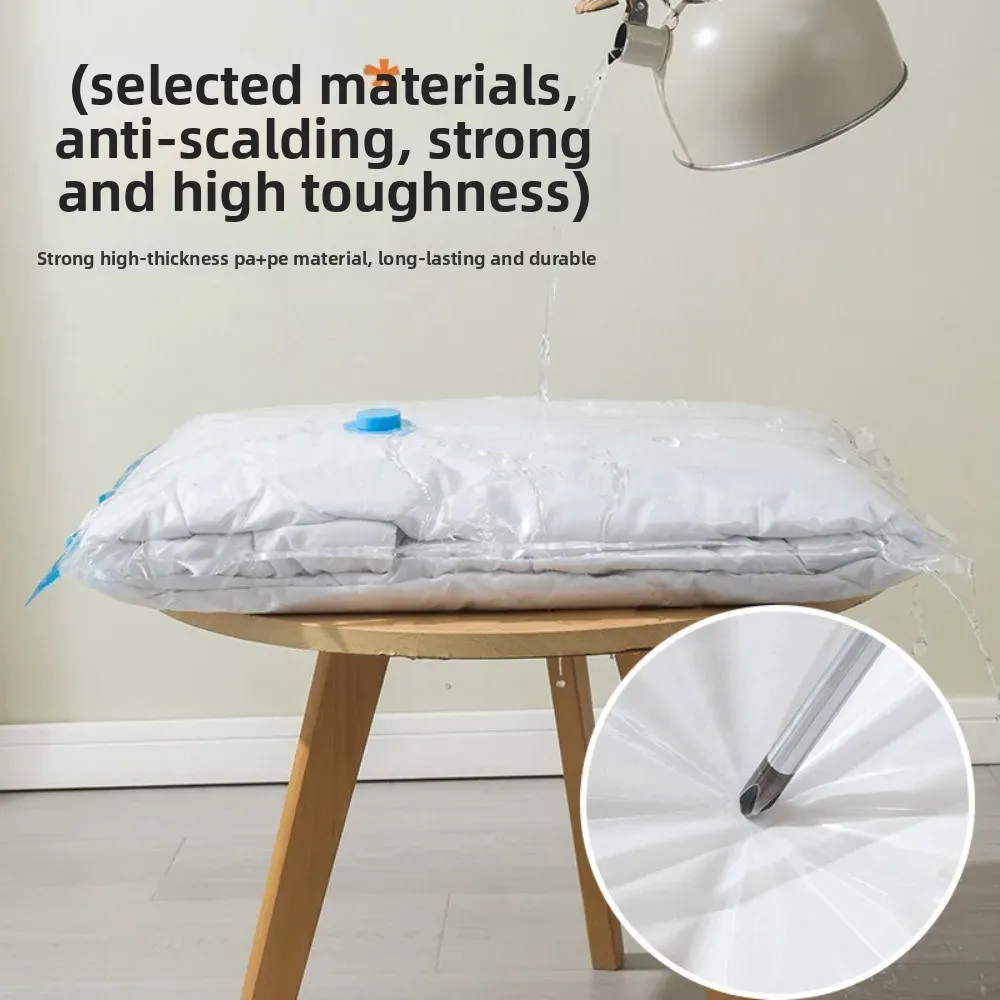 Sacs de rangement sous vide, sacs de compression, organisateur de voyage pour couvertures et vêtements de saison, gain de place efficace 2